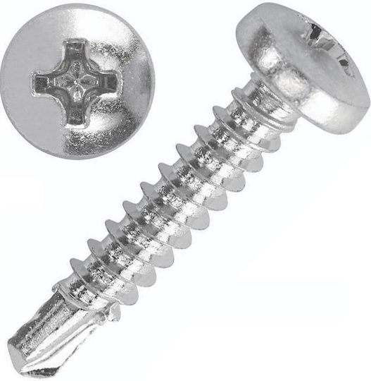 Selbstschneidend Bohrschraube Kreuzschlitz Metallisch DIN DIN7504N mit Durchmesser M6.3 und Länge 19mm