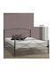 Andros Bed Double Metal White for Mattress 150x200cm