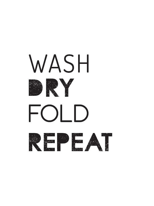Walls Αφίσα Wash Dry Fold Repeat 20x20cm