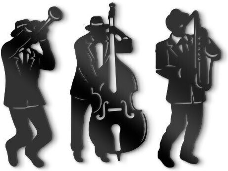 Walls 3D Wall Decor Silhouette Jazz Musicians Polyresin 80x60cm