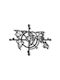 Walls 3D Wall Decor Silhouette World Map Compass Polyresin 80x60cm