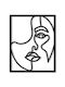 Walls 3D Wall Decor Silhouette Girl Face Made of Wood 40x40cm