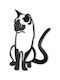 Walls 3D Wall Decor Silhouette Cat Made of Wood 40x40cm