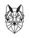 Walls 3D Διακοσμητική Σιλουέτα Wolf Face Πολυρητίνης 40x40cm
