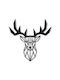 Walls 3D Wall Decor Silhouette Black Horns Black Wooden 50x50cm