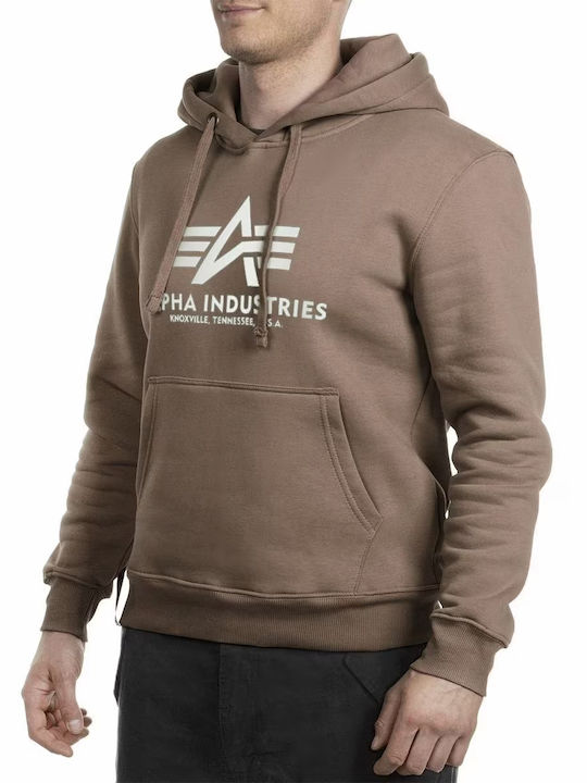 Alpha Industries Basic Men\'s Sweatshirt Hood Pockets 178312-03 & Black with