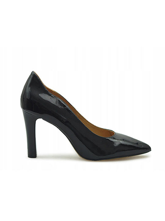 Caprice Patent Leather Pointed Toe Black Heels