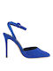 Lara Conte Madrid Pointed Toe Stiletto Blue High Heels