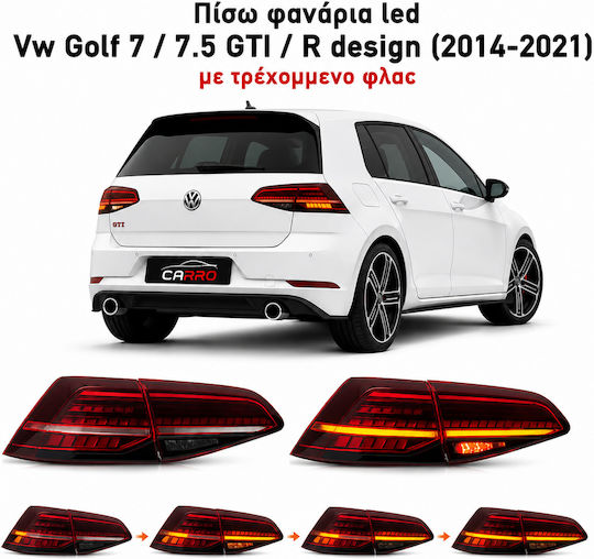 Vland Πίσω Φανάρια Led για Mercedes-Benz R Volkswagen Golf 2τμχ
