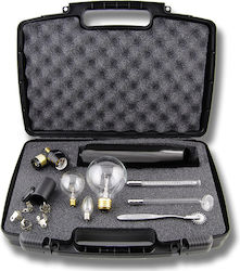 Topco Sales For Electrostimulation Dr. Clockwork's Solid State Violet Wand Apprentice Kit in Purple Color 14 Pieces