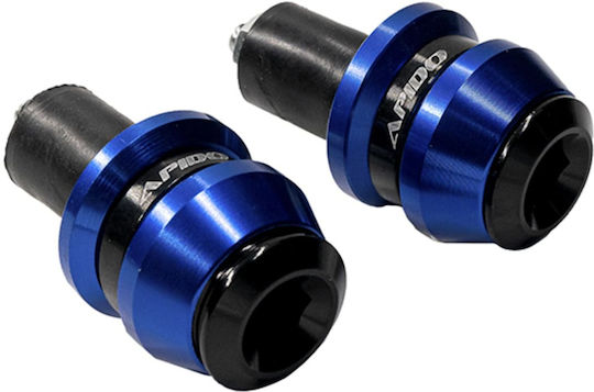 Apido Motorcycle Handlebar Counterweights in Blue Colour 107324