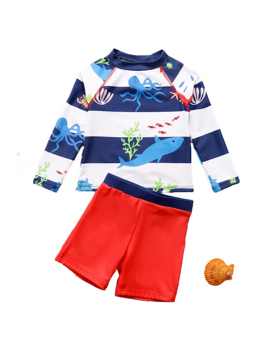 Babykids Kids Swimwear Swimwear Set Sunscreen (UV) Multicolour