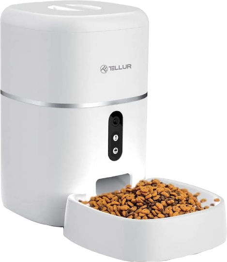 Tellur Automatisch Schalen Futter & Wasser Langsame Fütterung für Hund & Katze 2x 4lt 28.9cm in Weiß Farbe