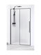Sparke Duschwand für Dusche mit Schieben Tür 140x195cm Sauberes Glas Schwarz