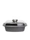 KING Hoff Oală Dreptunghiulară din Aluminiu cu Capac de Sticlă 32cm 1buc