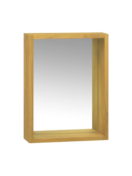 vidaXL Rectangular Bathroom Mirror made of Solid Wood 30x40cm Brown