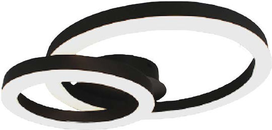 V-TAC Deckenleuchte 45cm Schwarz mit Integrierter LED