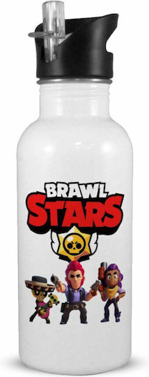 Koupakoupa Kids Water Bottle Brawl Stars Stainless Steel with Straw 600ml