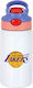 Koupakoupa Sticlă Pentru Copii NBA Din Oțel Inoxidabil Cu Pai Violet 350ml