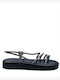 Flache Sandalen für Damen in Gray Farbe