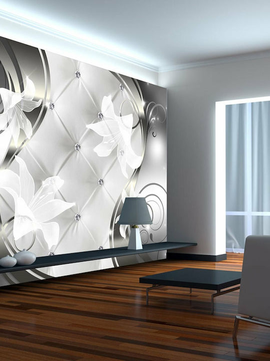 Wall Mural Fabric White L300xW210cm