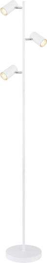 Globo Lighting Robby Floor Lamp H154xW25cm. with Socket for Bulb GU10 White