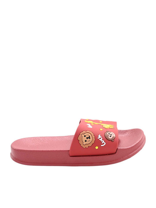 Kids' Slides Burgundy