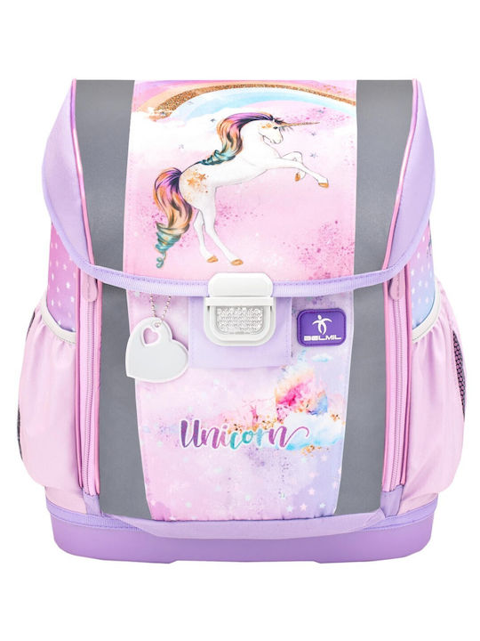 Belmil Rainbow Unicorn Schulranzen Rucksack Grundschule, Grundschule in Flieder Farbe 19Es