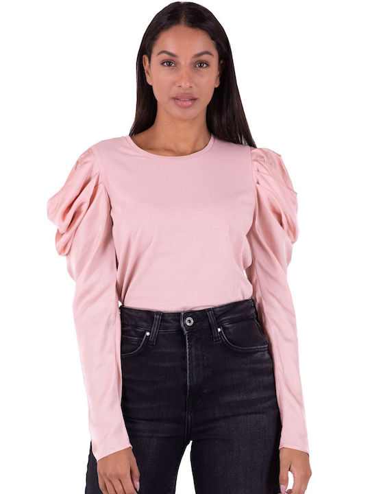 Liu Jo Damen Bluse Langärmelig Rosa