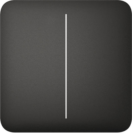 Ajax Systems Solo Button (2-Gang) Διακόπτης Τοίχου Διπλός Μαύρος