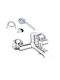 Bormann Elite BTW3410 Mixing Bathtub Shower Faucet Complete Set Silver