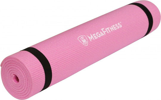 MegaFitness Στρώμα Γυμναστικής Yoga Ροζ (173x61x0.6cm)