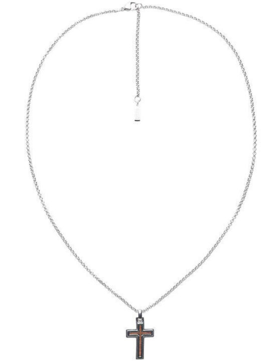 U.S. Polo Assn. Herren Kreuz aus Stahl mit Kette