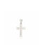 Skaras Jewels Men's White Gold Cross 14K