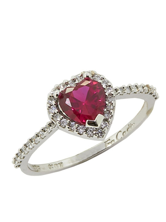 Fa Cad'oro Ring with Zircon made of White gold 14K