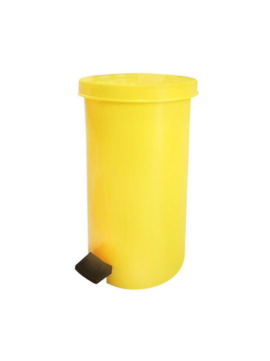 Cyclops Plastic Pedal Waste Bin 35lt Yellow