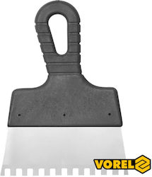 Vorel Σπάτουλα Inox Οδοντωτή 8x150mm με Πλαστικ...