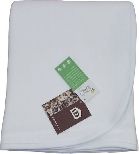 Manterol Casa Blanket Spanish Cot Cotton White 110x140cm