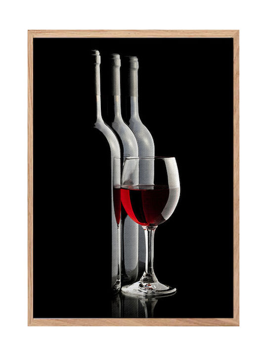 Walls Bottle Red Wine Πίνακας σε Καμβά 40x50cm