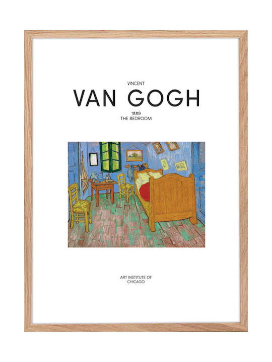 Walls The Bedroom Rahmen Kopie von Van Gogh Holz 20x30cm