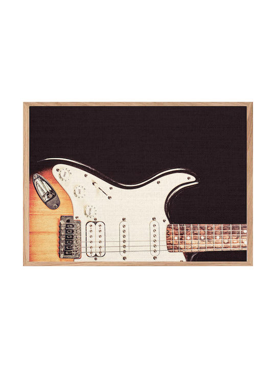Walls Electric Guitar Painting on Canvas 20x15cm