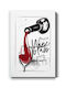 Walls Red Wine Glass Canvas Painting 40x50cm