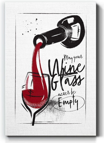 Walls Red Wine Glass Canvas Painting 40x50cm
