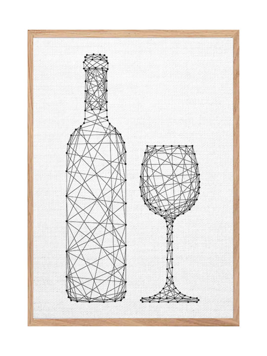 Walls Weinflaschen-Glas Rotwein Ölgemälde auf S...