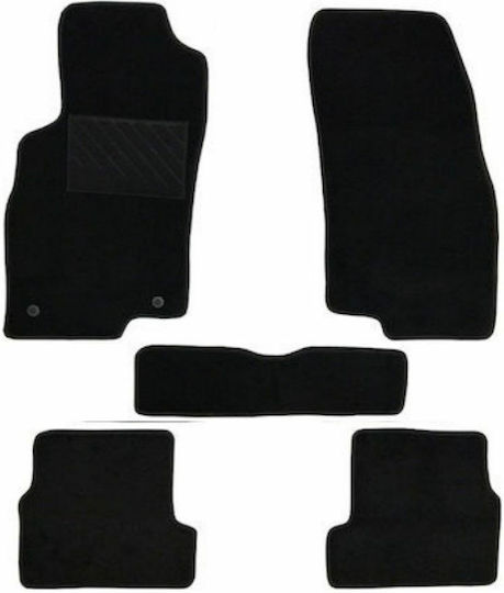 Autopataki Set of Front and Rear Mats 5pcs for Fiat Punto Evo 2009+ Black
