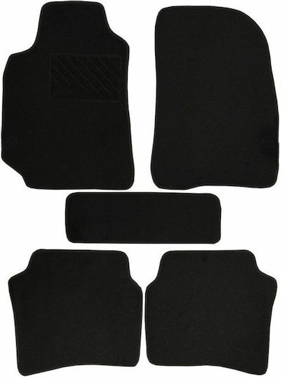 Autopataki Set of Front and Rear Mats 5pcs for Nissan Primera 2002-2008 Black