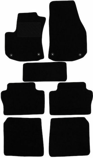 Autopataki Set Front and Back Car Mats 7 Pieces for Opel Zafira 2005-2014 Black