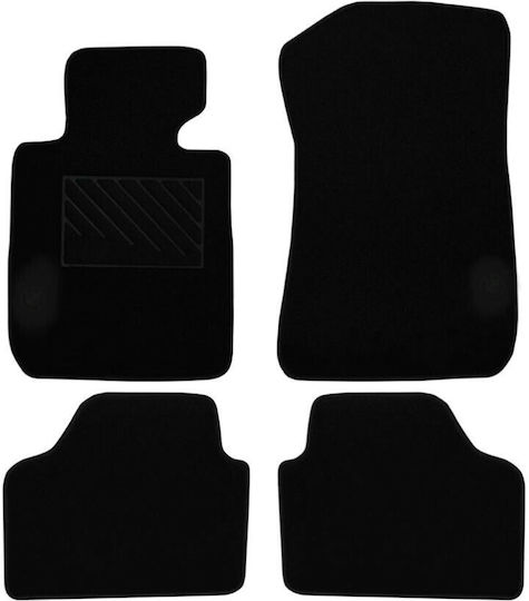 Autopataki Set of Front and Rear Mats 4pcs for BMW X1 2009-2015 Black