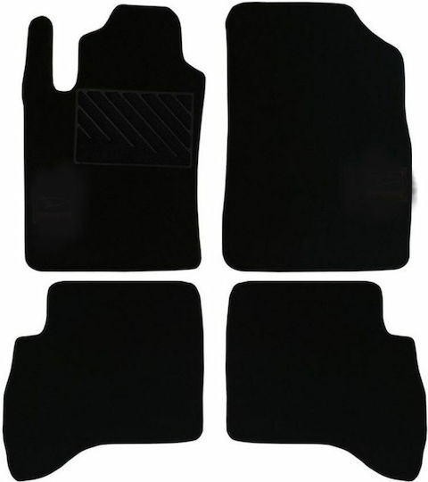Autopataki Set of Front and Rear Mats 4pcs for Daihatsu Terios 2006-2017 Black