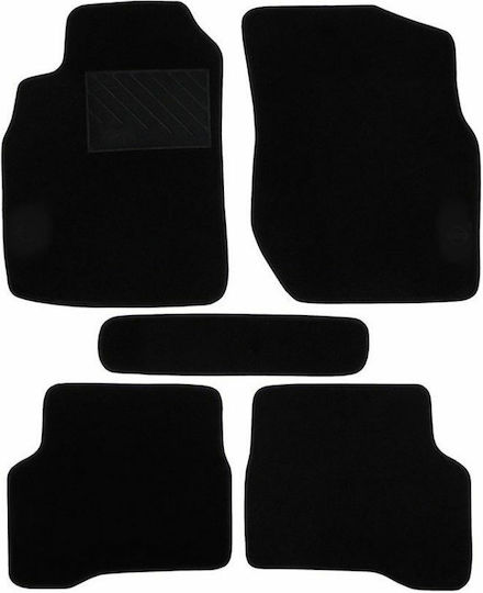 Autopataki Set of Front and Rear Mats 5pcs for Nissan Almera 2000-2011 Black